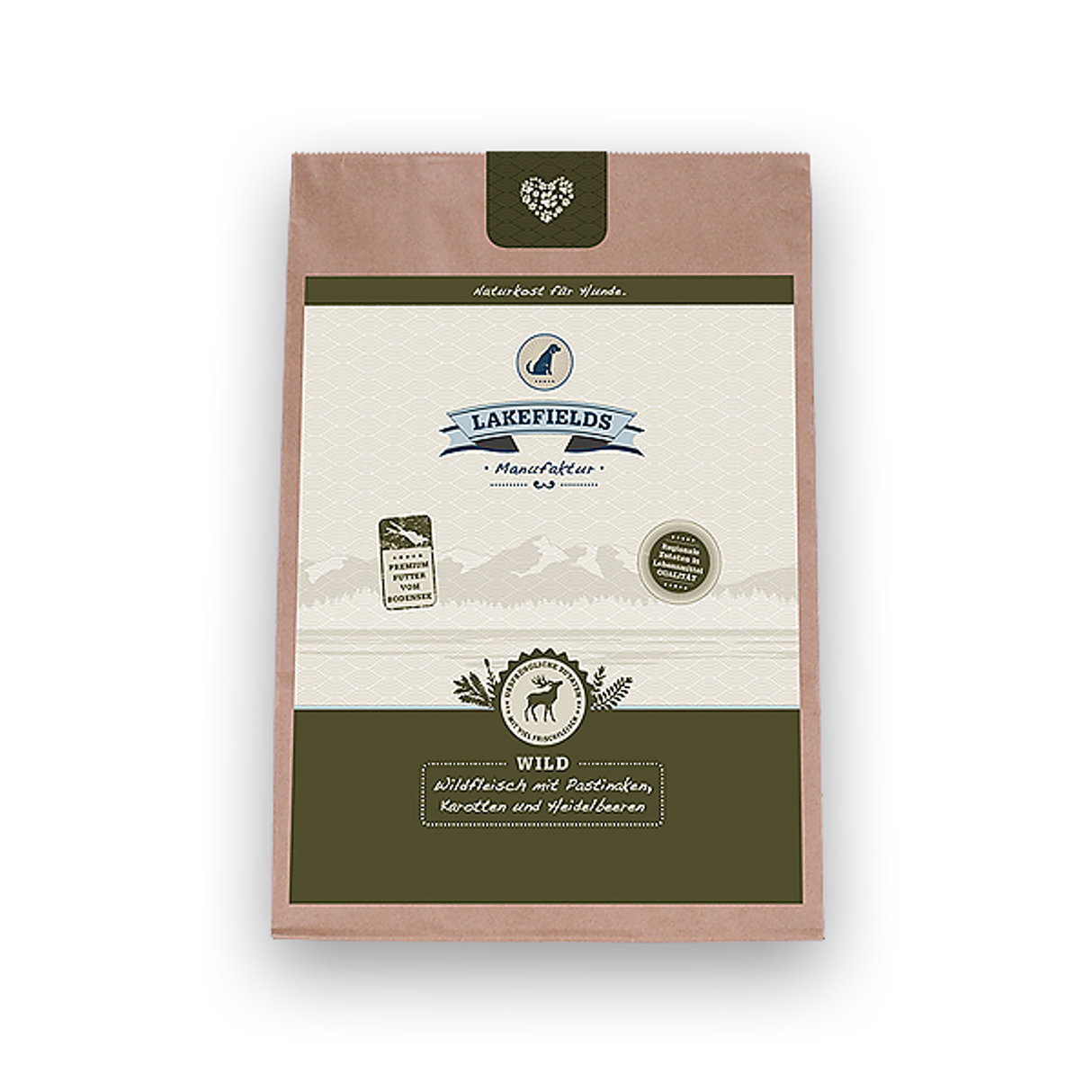 Trockenfutter Lakefields Trockenfleisch-Menü Wild für ausgewachsene Hunde