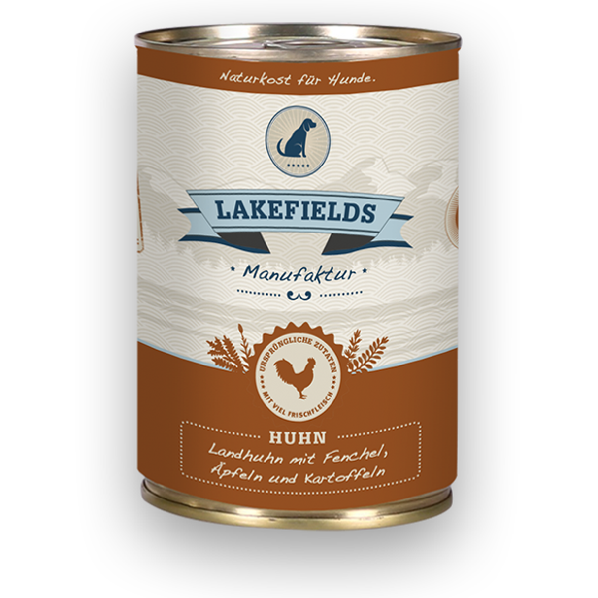 Lakefields Nassfutter Dosenfleisch-Menü Huhn für ausgewachsene Hunde