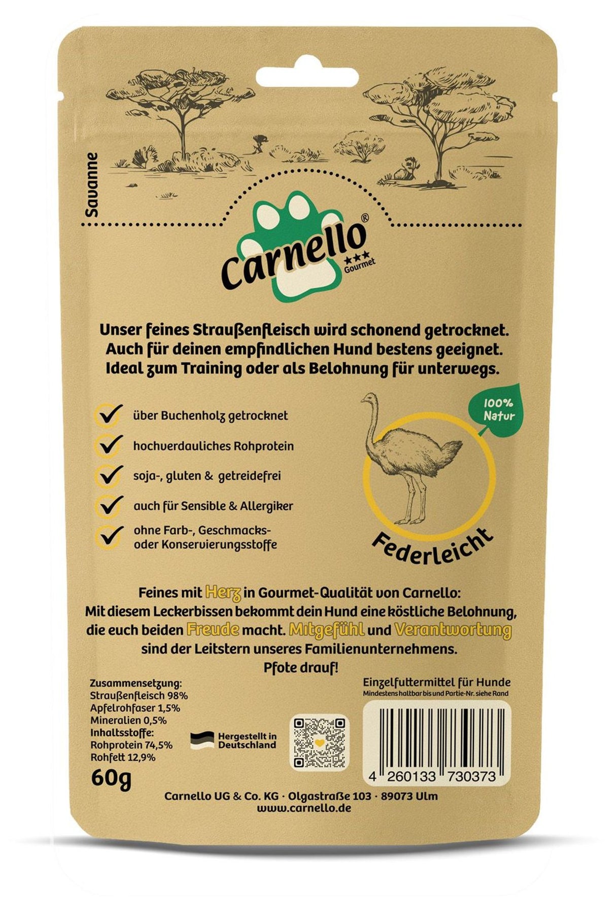 Carnello Leckerli für Hunde Federleicht 60g
