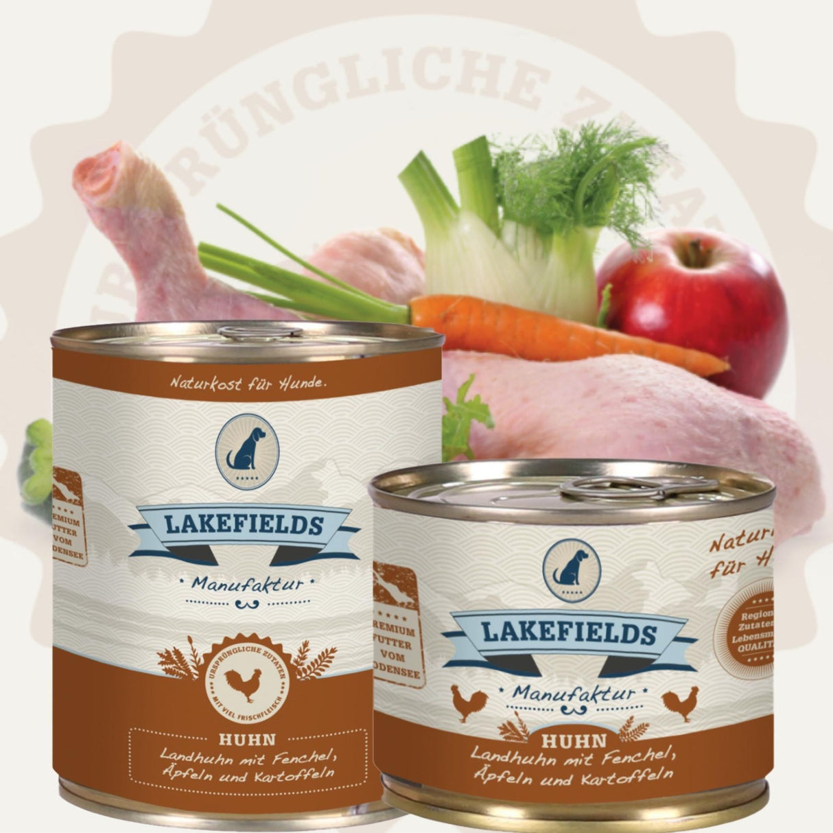 Lakefields Nassfutter Dosenfleisch-Menü Huhn für ausgewachsene Hunde