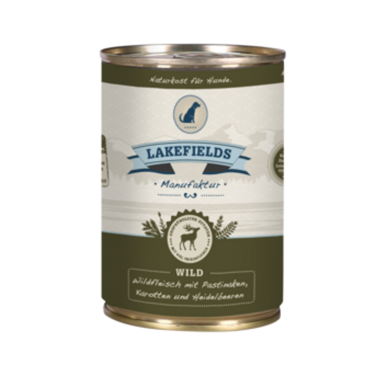 Lakefields Nassfutter Dosenfleisch-Menü Wild für ausgewachsene Hunde