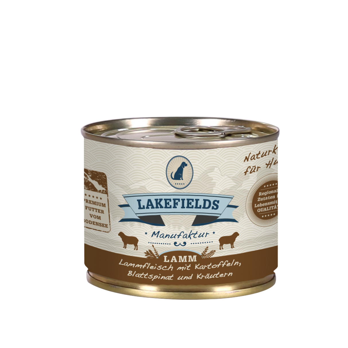 Lakefields Nassfutter Dosenfleisch-Menü Lamm für ausgewachsene Hunde