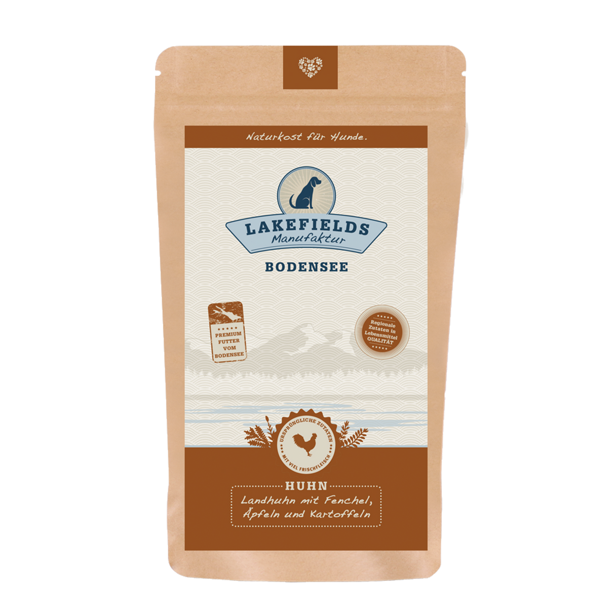 Trockenfutter Lakefields Trockenfleisch-Menü Huhn für ausgewachsene Hunde
