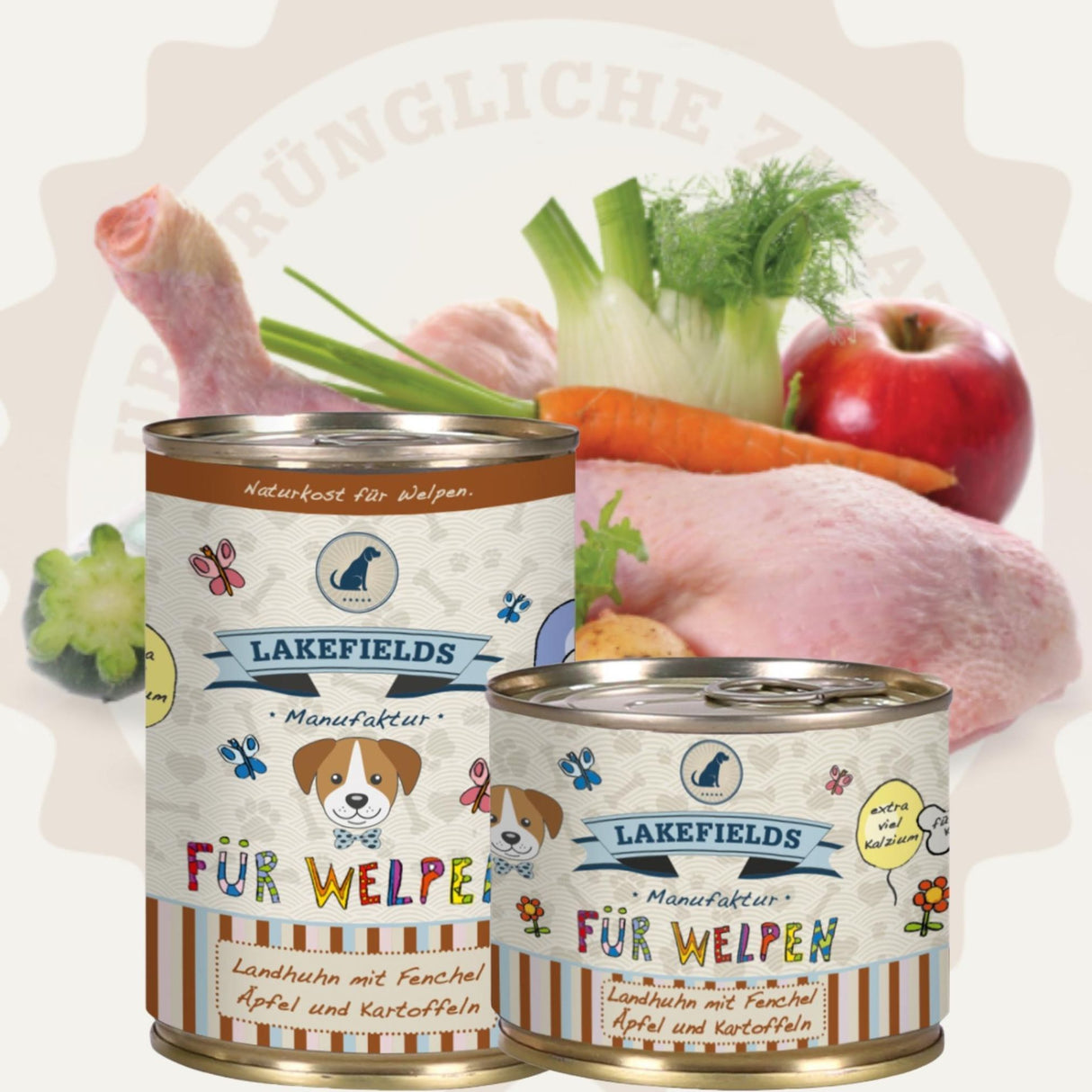 Lakefields Nassfutter Dosenfleisch-Menü Huhn für Welpen aller Rassen