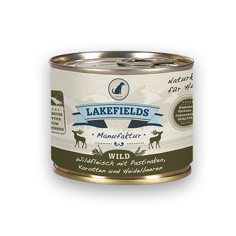 Lakefields Nassfutter Dosenfleisch-Menü Wild für ausgewachsene Hunde
