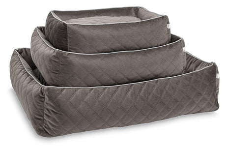 Laboni CLASSIC Hundebett OXFORD edle Steppstoff aus anschmiegsamem Samt