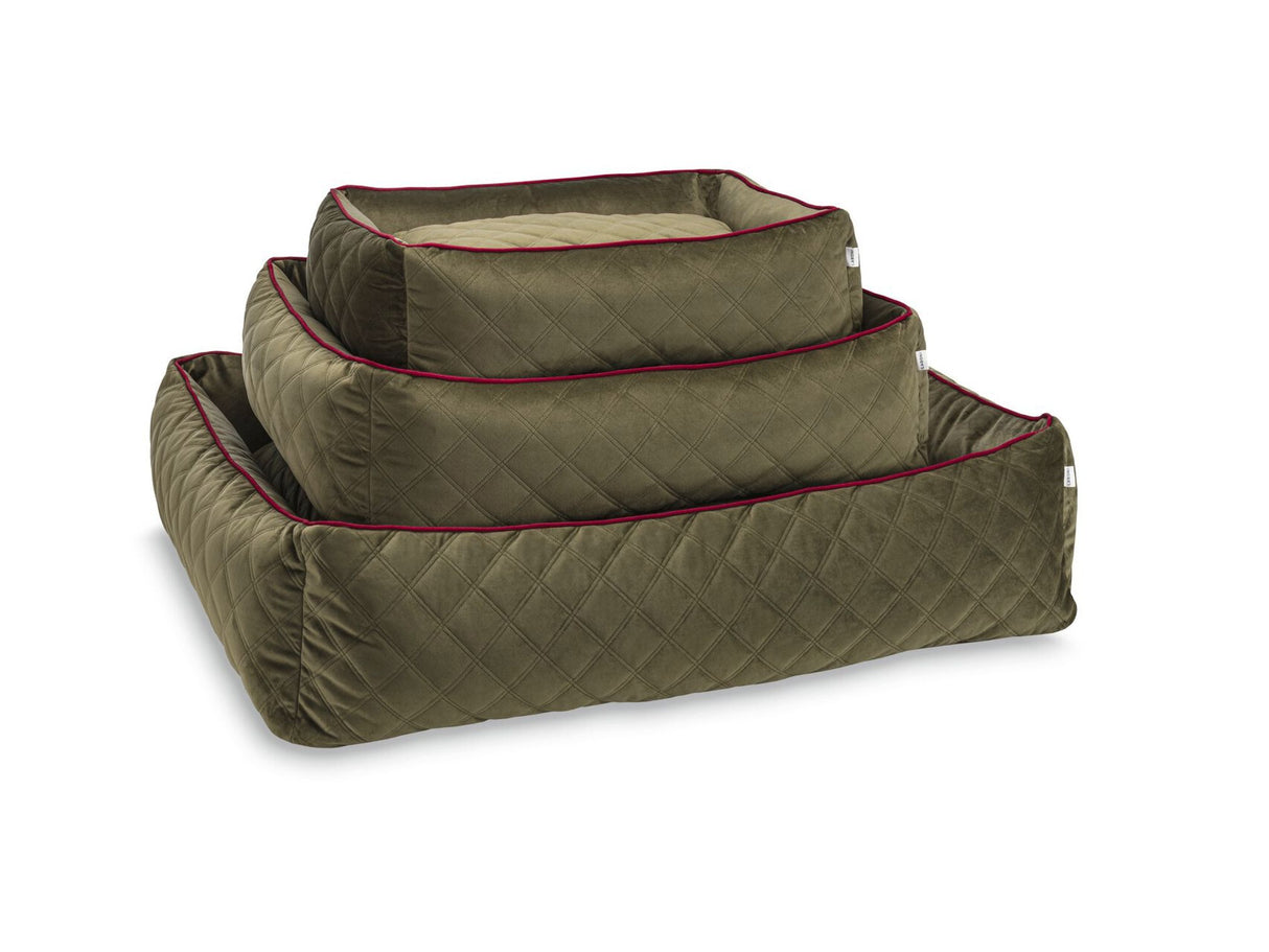 Laboni CLASSIC Hundebett OXFORD edle Steppstoff aus anschmiegsamem Samt