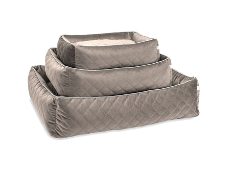 Laboni CLASSIC Hundebett OXFORD edle Steppstoff aus anschmiegsamem Samt