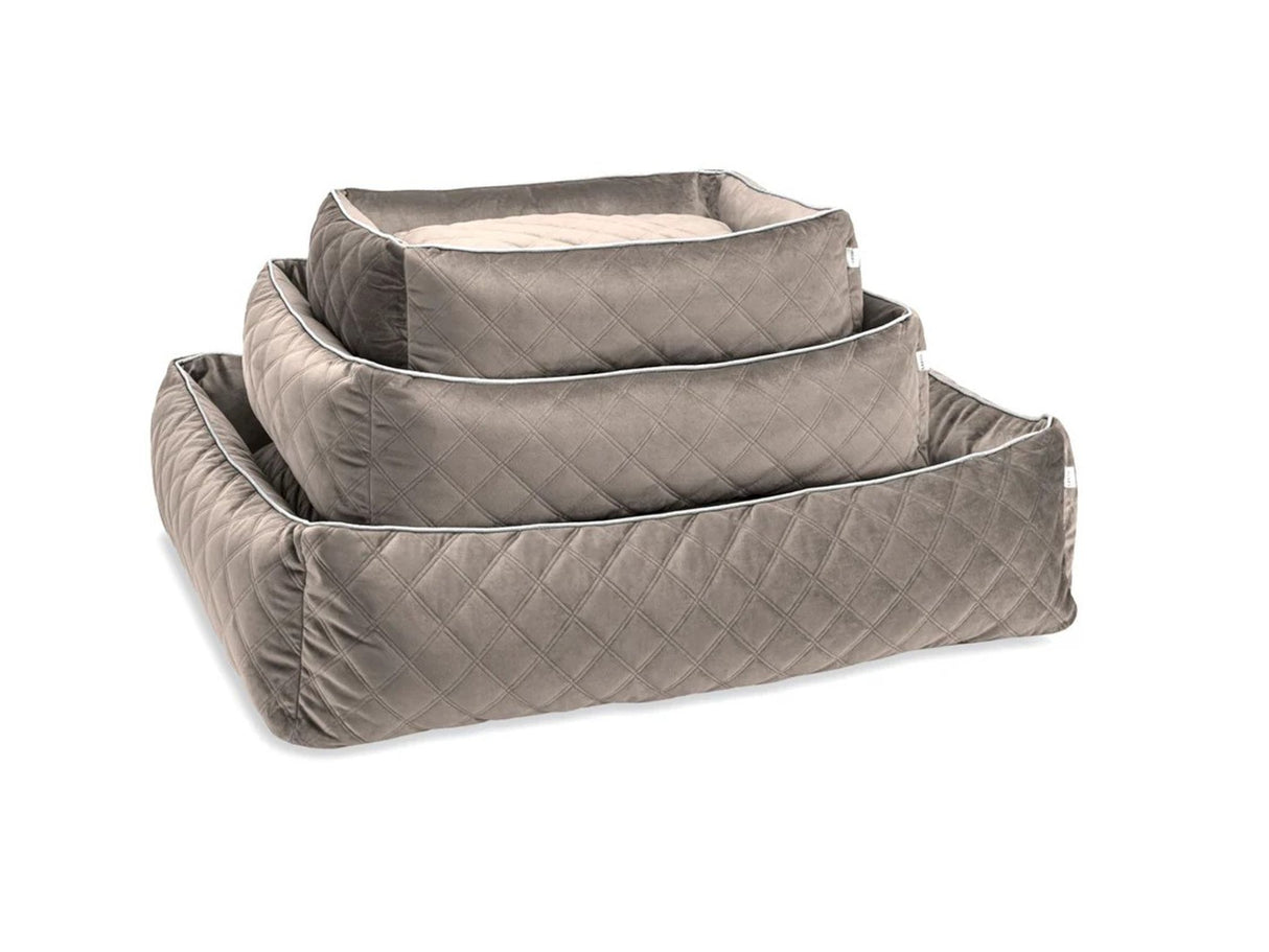 Laboni ORTHO Hundebett OXFORD edle Steppstoff aus anschmiegsamem Samt