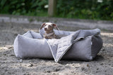 Laboni ORTHO Hundebett OXFORD edle Steppstoff aus anschmiegsamem Samt