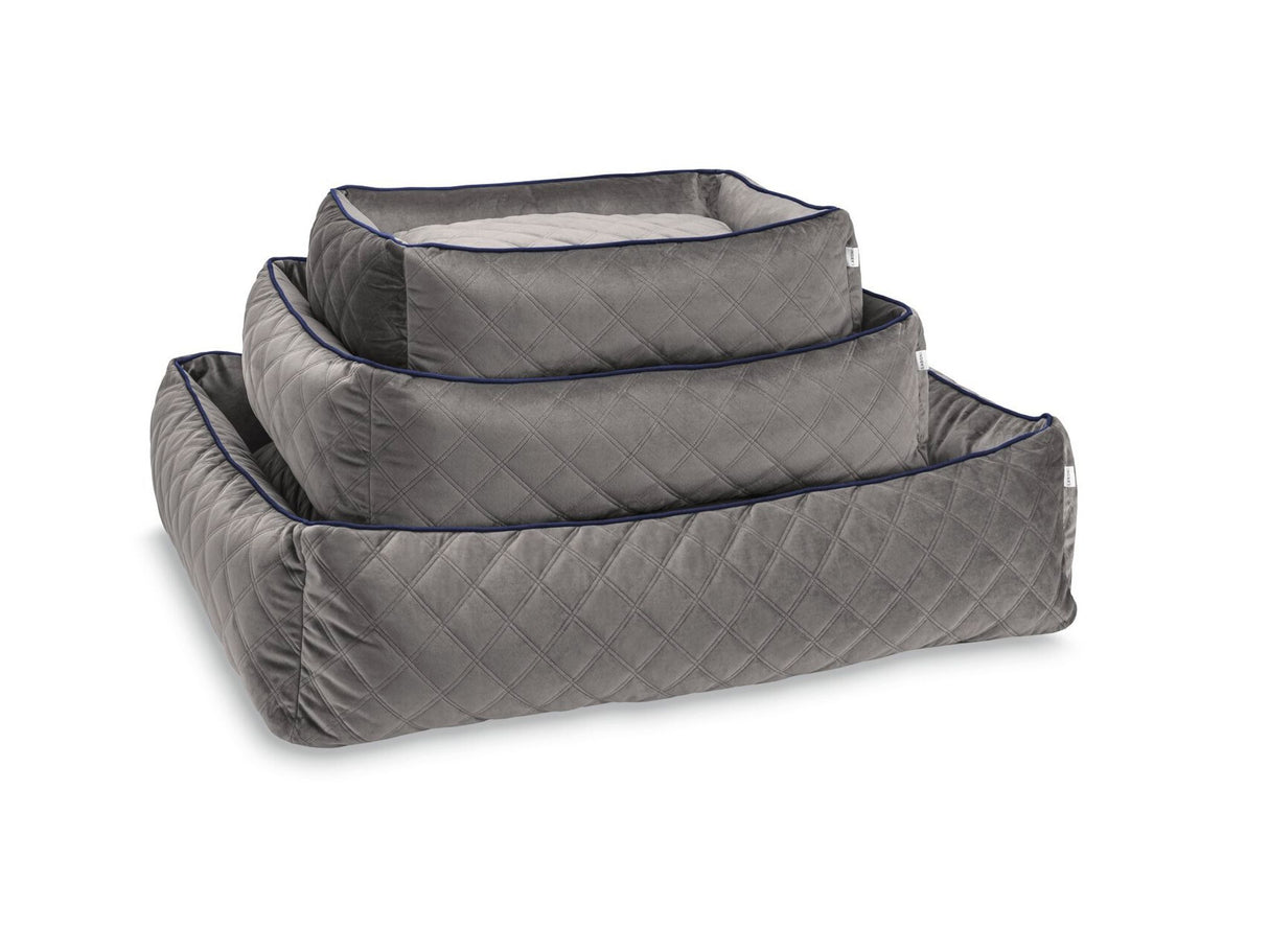 Laboni CLASSIC Hundebett OXFORD edle Steppstoff aus anschmiegsamem Samt
