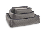 Laboni CLASSIC Hundebett OXFORD edle Steppstoff aus anschmiegsamem Samt