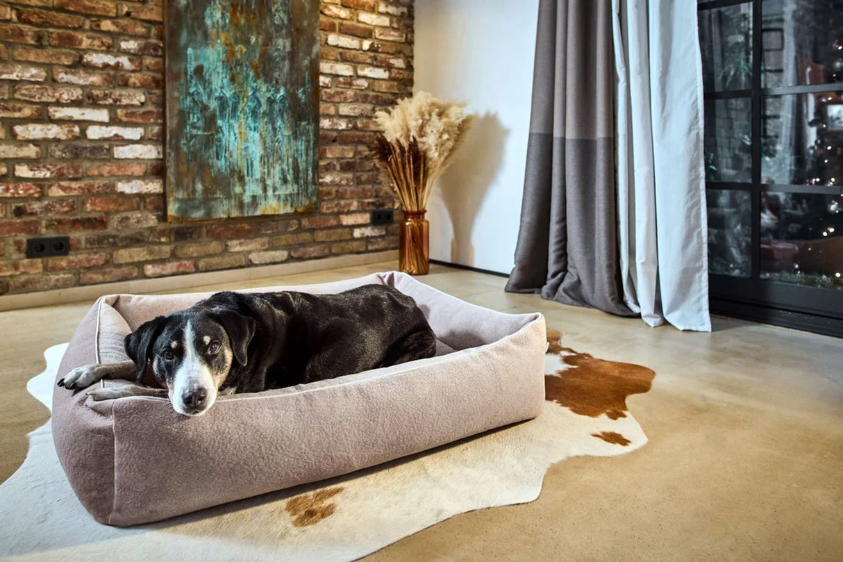 Laboni ORTHO Hundebett BUFFALO in stylischem Vintage-Leder-Look