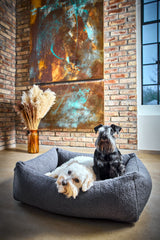 Laboni ORTHO Hundebett TEDDY in stylischem "Teddyfell" Bouclé-Look