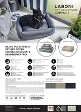 Laboni ORTHO Hundebett OXFORD edle Steppstoff aus anschmiegsamem Samt