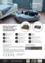 Laboni CLASSIC Hundebett OXFORD edle Steppstoff aus anschmiegsamem Samt