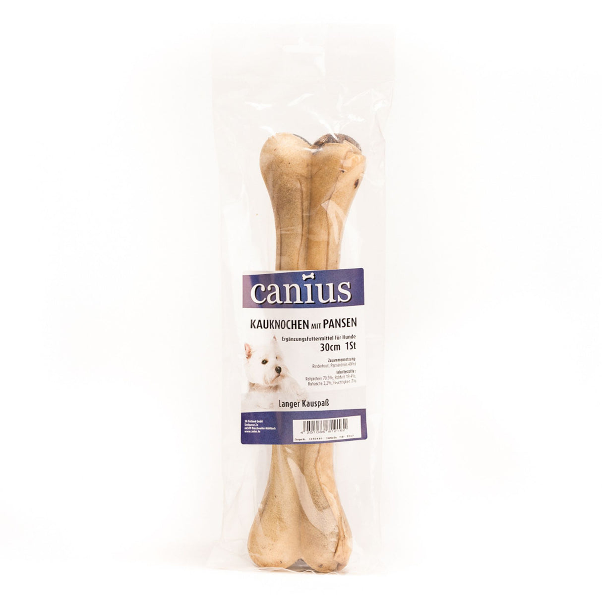 Canius Leckerli Hundesnacks Kauknochen Pansen 30cm 1St