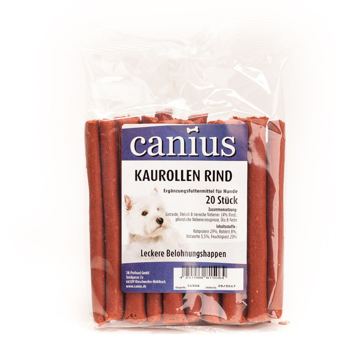 Canius Leckerli Hundesnacks EU KauStreifen Pansen 200g