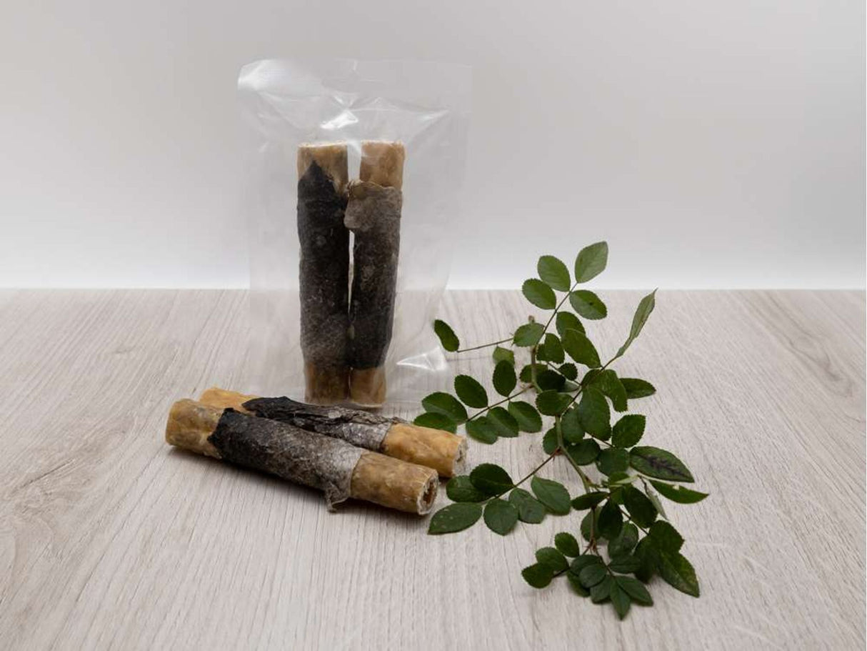Canius Leckerli Hundesnacks EU Lachskauroll gefüllt 13cm 2er