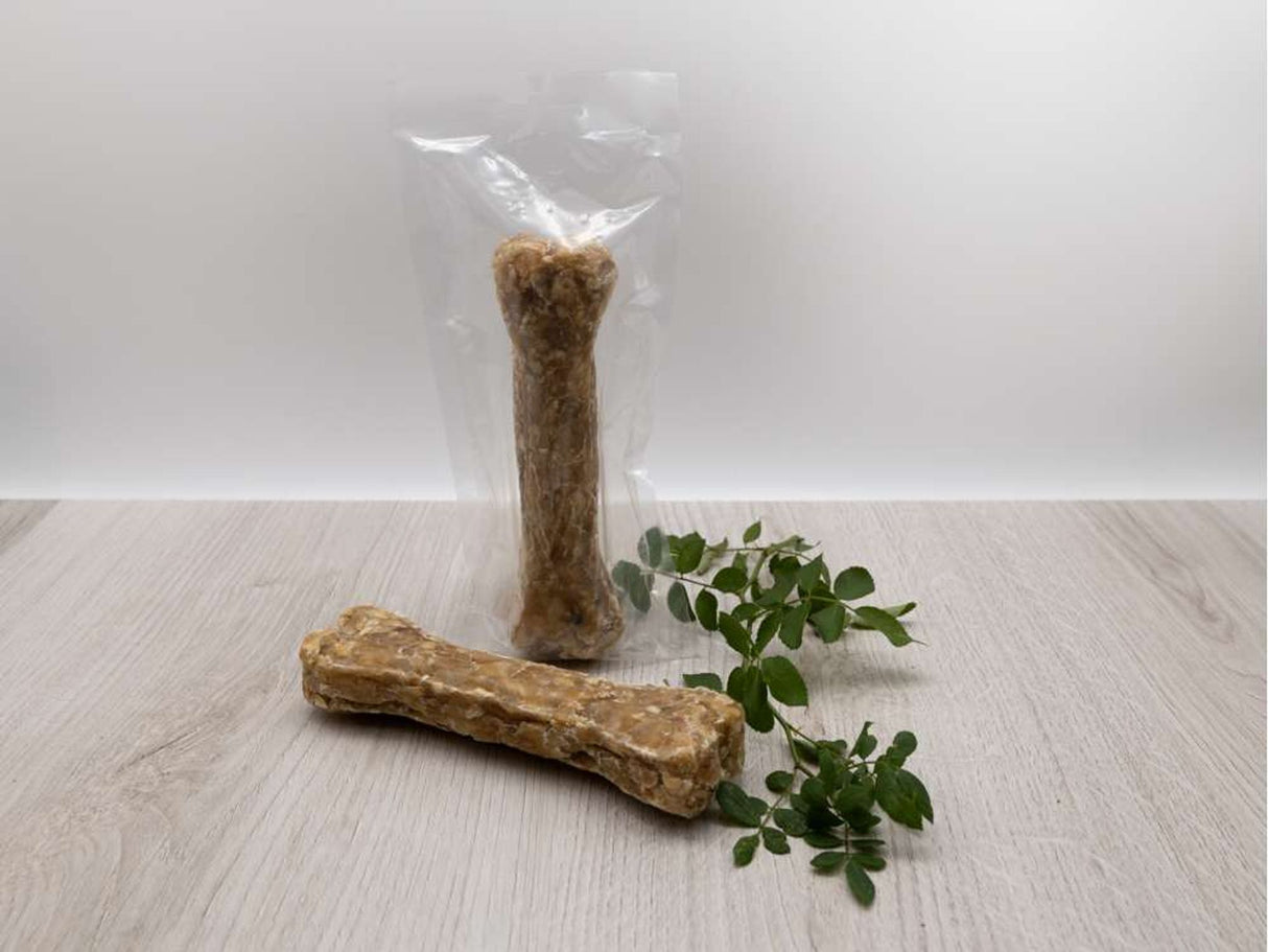 Canius Leckerli Hundesnacks EU Kauknochen gefüllt Strauß 17cm 1er