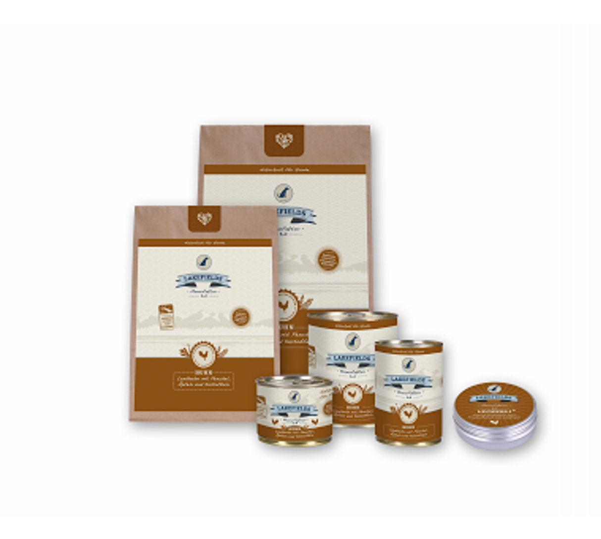 Trockenfutter Lakefields Trockenfleisch-Menü Huhn für ausgewachsene Hunde