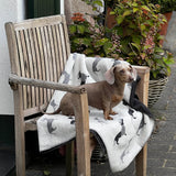 Laboni Hundedecke TECKEL – Kuscheldecke mit Dackelmotiv