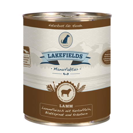 Lakefields Nassfutter Dosenfleisch-Menü Lamm für ausgewachsene Hunde