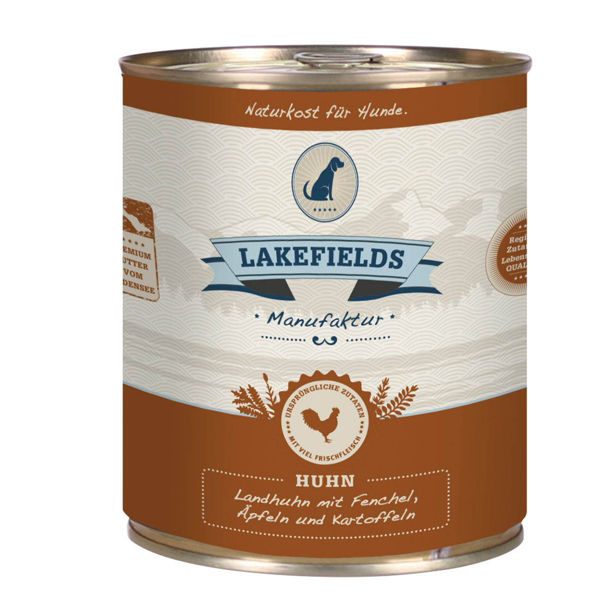Lakefields Nassfutter Dosenfleisch-Menü Huhn für ausgewachsene Hunde