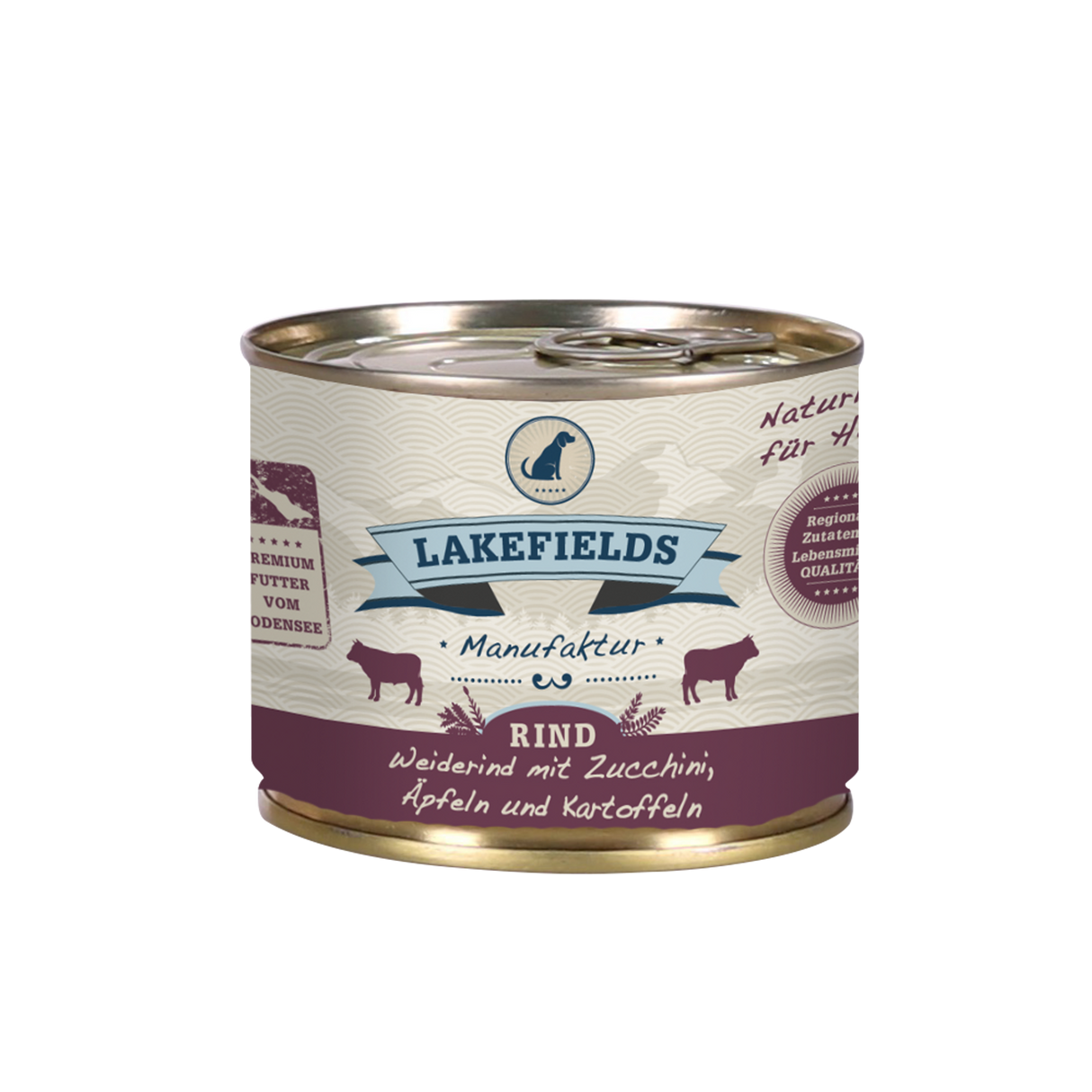 Lakefields Nassfutter Dosenfleisch-Menü Rind für ausgewachsene Hunde