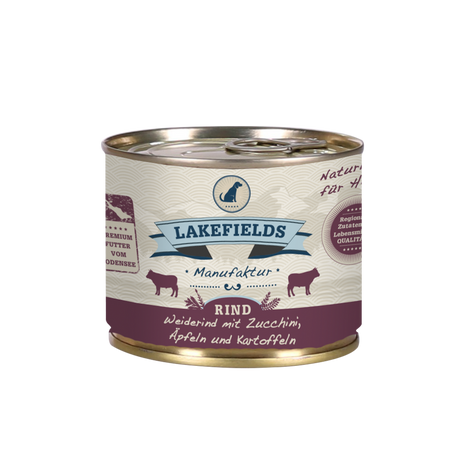 Lakefields Nassfutter Dosenfleisch-Menü Rind für ausgewachsene Hunde