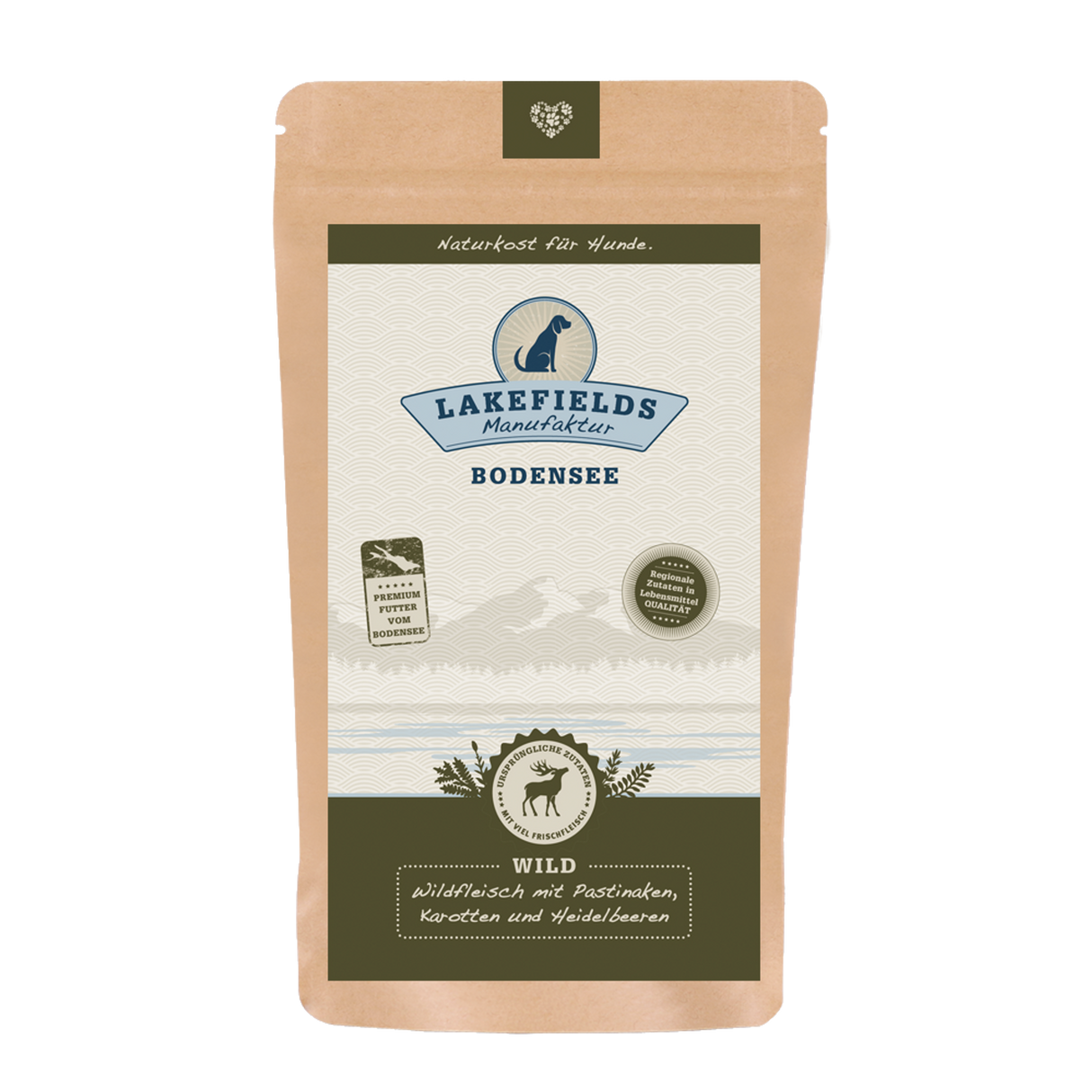 Trockenfutter Lakefields Trockenfleisch-Menü Wild für ausgewachsene Hunde