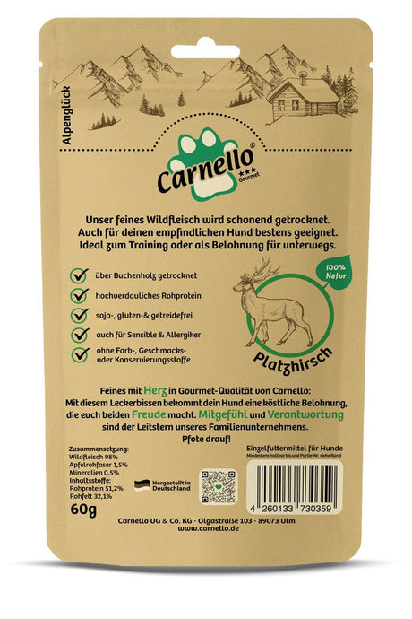 Carnello Leckerli für Hunde Platzhirsch 60g