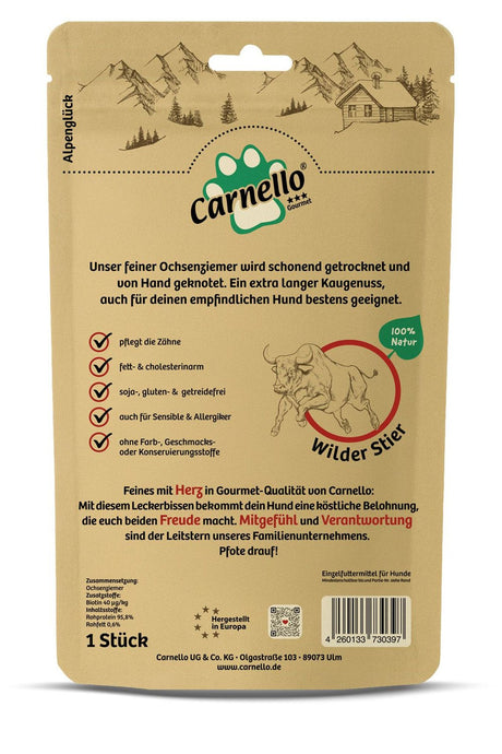 Carnello Leckerli für Hunde Wilder Stier 1Knoten